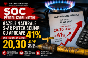 ȘOC pentru consumatori! Gazele naturale s-ar putea scumpi cu aproape 41%. ANRE propune un tarif de 20,30 lei/m³ pentru populație