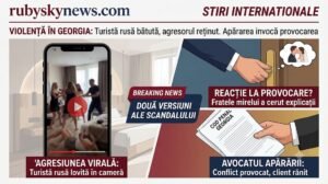 VIDEO/ Turistă rusă bătută într-un hotel din Georgia! Apărarea georgianului susține că a fost provocat