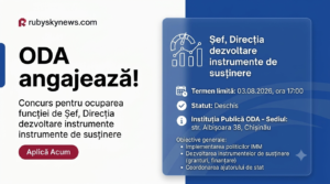 ODA angajează! Concurs pentru ocuparea funcției de Șef, Direcția dezvoltare instrumente de susținere