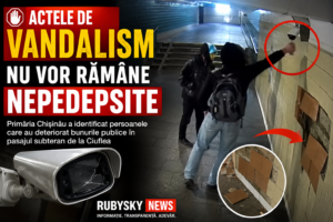 VIDEO/ Acte de vandalism în pasajul subteran de la Ciuflea. Primăria Chișinău: „Persoanele implicate vor fi trase la răspundere”