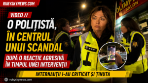 VIDEO // O polițistă, în centrul unui scandal după o reacție agresivă în timpul unei intervenții. Internauții i-au criticat și ținuta