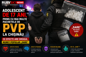VIDEO/ Adolescent de 17 ani, prins cu mai multe pachețele de PVP la Chișinău. Ce efecte are drogul numit popular „sare”