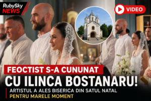 VIDEO/ Feoctist s-a cununat cu Ilinca Bostanaru! Artistul a ales biserica din satul natal pentru marele moment