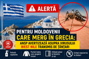 Alertă pentru moldovenii care merg în Grecia: ANSP avertizează asupra virusului West Nile transmis de țânțari