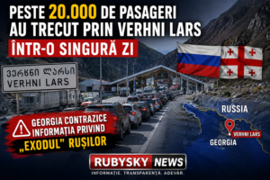 Peste 20.000 de pasageri au trecut prin Verhni Lars într-o singură zi. Georgia contrazice informația privind „exodul” rușilor