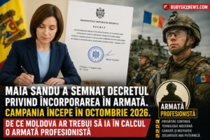 Maia Sandu a semnat decretul privind încorporarea în armată. Campania începe în octombrie 2026. De ce Moldova ar trebui să ia în calcul o armată profesionistă
