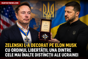 Zelenski l-a decorat pe Elon Musk cu Ordinul Libertății, una dintre cele mai înalte distincții ale Ucrainei