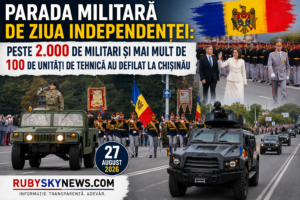 VIDEO/ Parada militară de Ziua Independenței: peste 2.000 de militari și mai mult de 100 de unități de tehnică au defilat la Chișinău