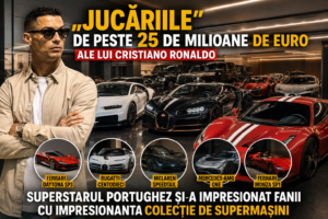 FOTO/ „Jucăriile” de peste 25 de milioane de euro ale lui Cristiano Ronaldo. Superstarul portughez și-a impresionat fanii cu impresionanta colecție de supermașini