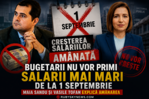 Bugetarii nu vor primi salarii mai mari de la 1 septembrie. Maia Sandu și Vasile Tofan explică amânarea