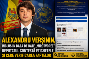 Alexandru Verșinin, inclus în baza de date „Mirotvoreț”. Deputatul contestă etichetele și cere verificarea faptelor