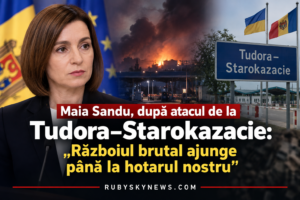 Maia Sandu, după atacul de la Tudora–Starokazacie: „Războiul brutal ajunge până la hotarul nostru”