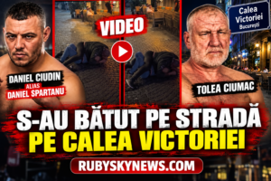 VIDEO/ Bătaie pe Calea Victoriei: Tolea Ciumac, confruntare dură cu Daniel „Spartanu”
