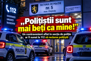 „Polițiștii sunt mai beți ca mine!”: Un contravenient aflat în secția de poliție ar fi sunat la 112 să reclame polițiștii