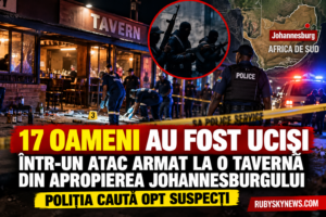 17 oameni au fost uciși într-un atac armat la o tavernă din apropierea Johannesburgului. Poliția caută opt suspecți