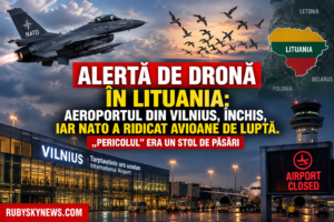 Alertă de dronă în Lituania: aeroportul din Vilnius, închis, iar NATO a ridicat avioane de luptă. „Pericolul” era un stol de păsări
