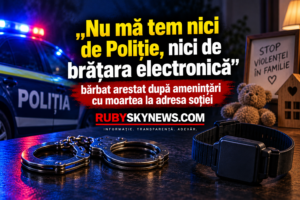 VIDEO/ „Nu mă tem nici de Poliție, nici de brățara electronică”: bărbat arestat după amenințări cu moartea la adresa soției