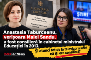 Anastasia Taburceanu, verișoara Maiei Sandu, a fost consilieră în cabinetul ministrului Educației în 2013. Și atunci tot de la televizor ai aflat că îți era consilieră?