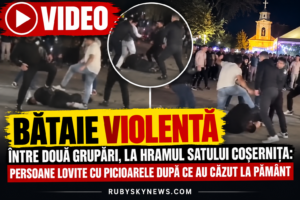 VIDEO | Bătaie violentă între două grupări, la hramul satului Coșernița: persoane lovite cu picioarele după ce au căzut la pământ
