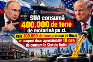 SUA consumă 400.000 de tone de motorină pe zi. Cele 300.000 de tone promise de Rusia ar acoperi doar aproximativ 18 ore de consum în Statele Unite