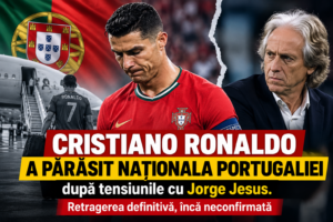 Cristiano Ronaldo a părăsit naționala Portugaliei după tensiunile cu Jorge Jesus. Retragerea definitivă, încă neconfirmată