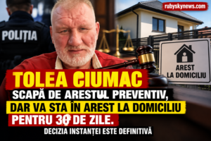 Tolea Ciumac scapă de arestul preventiv, dar va sta în arest la domiciliu pentru 30 de zile. Decizia instanței este definitivă