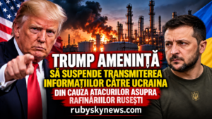 Trump amenință să suspende transmiterea informațiilor către Ucraina din cauza atacurilor asupra rafinăriilor rusești