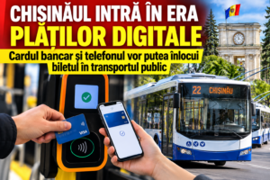 CHIȘINĂUL INTRĂ ÎN ERA PLĂȚILOR DIGITALE: Cardul bancar și telefonul vor putea înlocui biletul în transportul public
